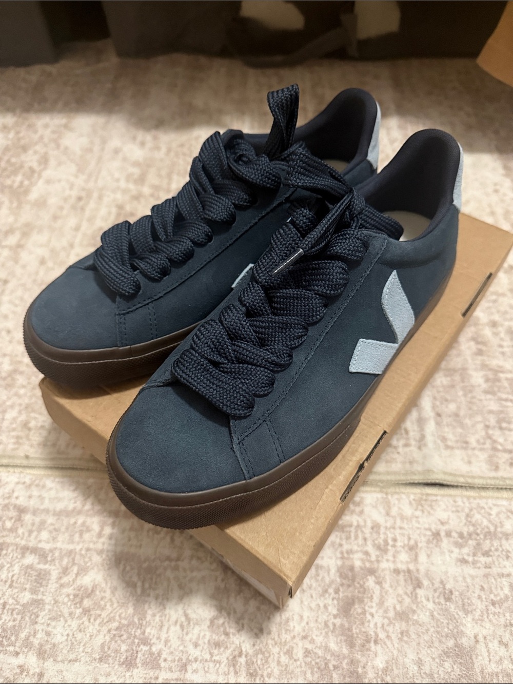 Brand New Vega Campo Bold Suede Nautico Steel Eagle Sneakers